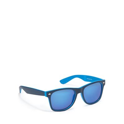 Blue two tone square sunglasses